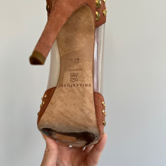 Brian Atwood Studded PVC Heels - Picture 7 of 9